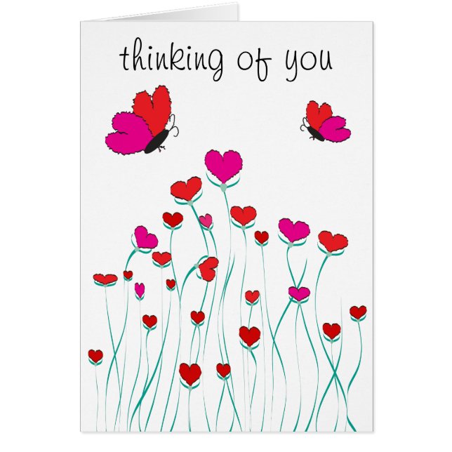 Valentijn Love Hearts and Butterflies (Voorkant)