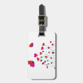Valentijn Love Hearts and Butterflies Bagagelabel (Voorkant verticaal)