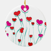 Valentijn Love Hearts and Butterflies Keramisch Ornament (Achterkant)