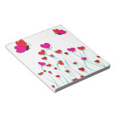 Valentijn Love Hearts and Butterflies Notitieblok (Schuin)