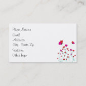 Valentijn Love Hearts and Butterflies Visitekaartje (Achterkant)