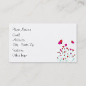 Valentijn Love Hearts and Butterflies Visitekaartje (Achterkant)