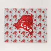 Valentijn Love Hearts Legpuzzel (Horizontaal)