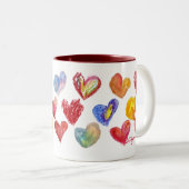 Valentijn Love Hearts Mok 2 van 4 (Voorkant rechts)