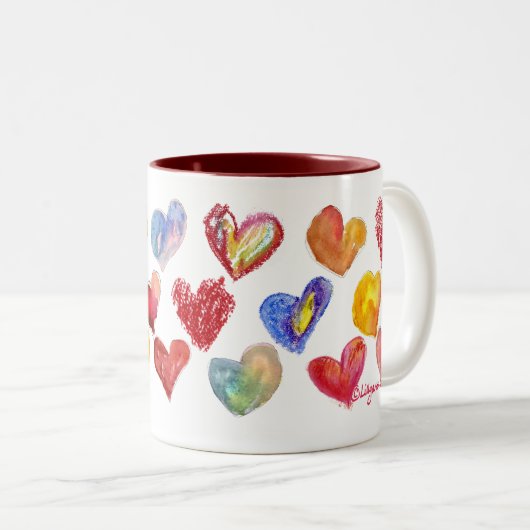 Valentijn Love Hearts Mok 2 van 4 (Voorkant rechts)