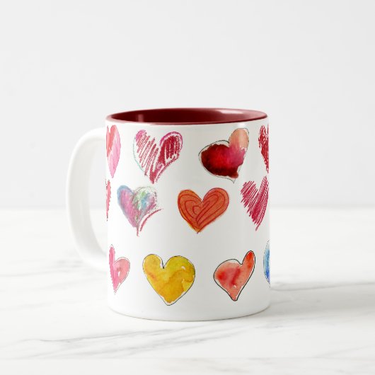 Valentijn Love Hearts— Mok 4 van 4 (Voorkant links)
