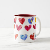 Valentijn Love Hearts— Mok 4 van 4 (Voorkant rechts)