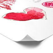 Valentijn Love Hearts Poster (Hoek)