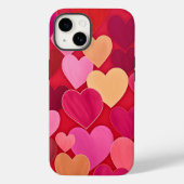Valentijn Love Hearts Roze Rood Case-Mate iPhone Case (Achterkant)