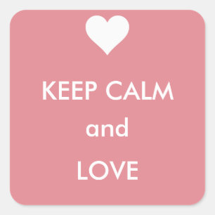 Valentijn Love Keep Calm and Love Sticker