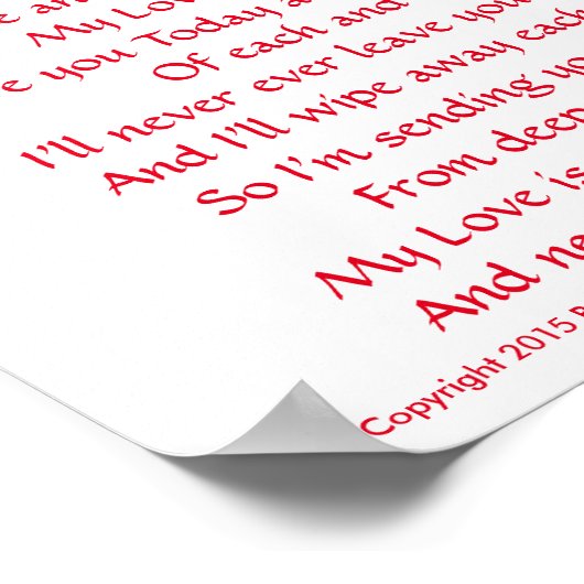 Valentijn Love Letter Poster (Hoek)