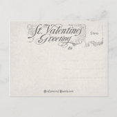  Valentijn Love Letters and Flowers Feestdagenkaart (Achterkant)