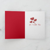 Valentijn Love Note in Red Envelope Kaart (Binnen)