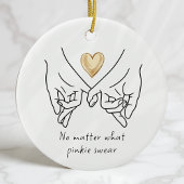 Valentijn Love Paar Goud Hart Pinkie Zweer Keramisch Ornament
