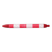 Valentijn Love Pattern Red Zwarte Inkt Pen (Voorkant)