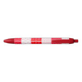 Valentijn Love Pattern Red Zwarte Inkt Pen (Achterkant)