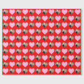Valentijn Love Photo Template Cute Hearts Cadeaupapier (Vlak)