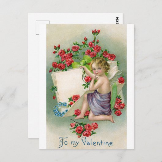 Valentijn Love Romantic Briefkaart (Voorkant / Achterkant)