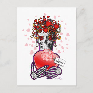 Valentijn Love Skull Feestdagenkaart