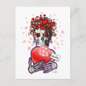 Valentijn Love Skull Feestdagenkaart (Voorkant)