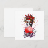 Valentijn Love Skull Feestdagenkaart (Voorkant / Achterkant)