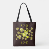 VALENTIJN LOVE Tas met creatieve vogel met bloem (Achterkant)