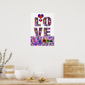 VALENTIJN LOVE VENETIAN MASQUERADE PARTIJ POSTER (Keuken)