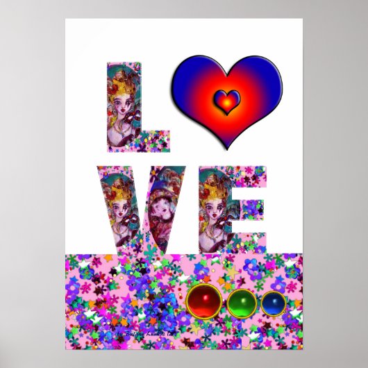 VALENTIJN LOVE VENETIAN MASQUERADE PARTIJ POSTER (Voorkant)