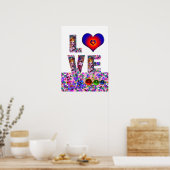 VALENTIJN LOVE VENETIAN MASQUERADE PARTIJ POSTER (Keuken)