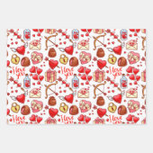 Valentijn Love Wrapping Paper Set van 3 (Voorkant)