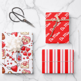 Valentijn Love Wrapping Paper Set van 3