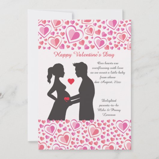 Valentijn Love Zwangerschap Aankondiging (Voorkant)