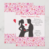 Valentijn Love Zwangerschap Aankondiging (Voorkant / Achterkant)