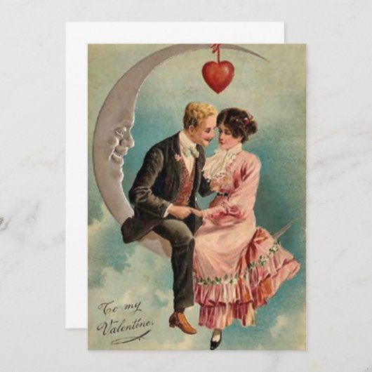 Valentijn Lovers Feestdagenkaart (Voorkant / Achterkant)