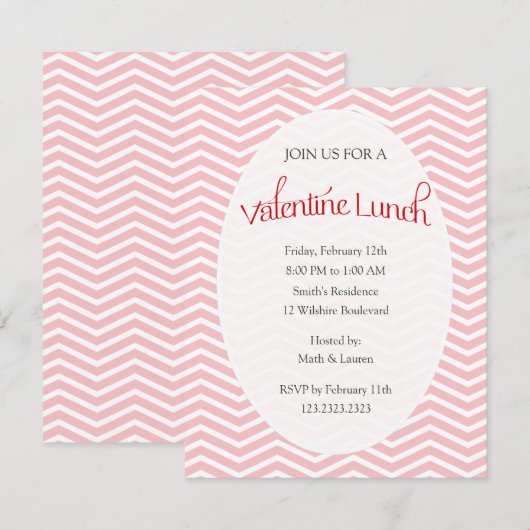 Valentijn Lunch Kaart (Voorkant / Achterkant)