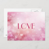 Valentijn maakt Abstracte roze achtergrond Feestdagenkaart (Voorkant / Achterkant)