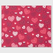 Valentijn maakt patroon 2 van verpakkingspapier wa cadeaupapier (Vlak)