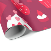 Valentijn maakt patrooninpakpapier warm cadeaupapier (Rol Hoek)