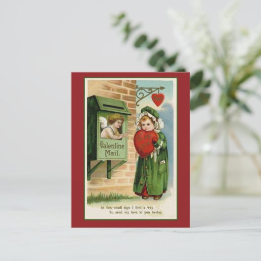 Valentijn Mail  Hart Kunst Feestdagenkaart (Staand voorkant)