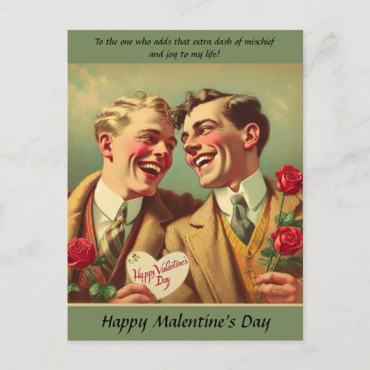 Valentijn 'Malentine's' Day Briefkaart (Voorkant)