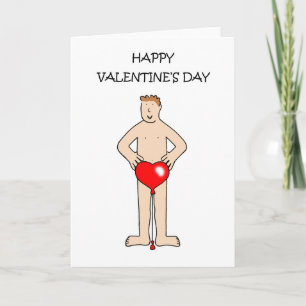 Valentijn Man met ballon Humor Kaart