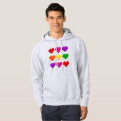 Valentijn Mannen Hearts Hoodie (Voorkant volledig)