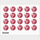 Valentijn-Masker Ronde Sticker (Vel)