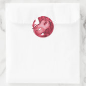 Valentijn-Masker Ronde Sticker (Tas)