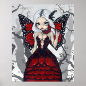 Valentijn Masquerade gothic fairy Art Print (Voorkant)