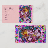 VALENTIJN MASQUERADE MASKS,CONFETTI,roze paars Visitekaartje (Voorkant / Achterkant)