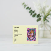 VALENTIJN MASQUERADE MASKS,CONFETTI,roze paars Visitekaartje (Staand voorkant)