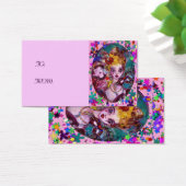 VALENTIJN MASQUERADE MASKS,CONFETTI,roze paars Visitekaartjes (Bureau)
