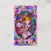 VALENTIJN MASQUERADE MASKS, CONFETTI, roze zwart Visitekaartje (Achterkant)