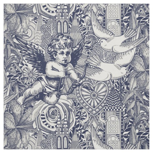 valentijn maximalisme marineblauwe parel stof (Swatch)